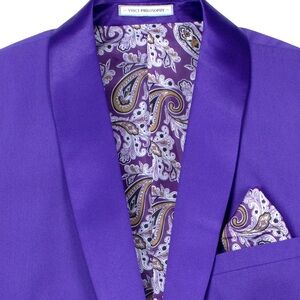 Vinci Philosophy Purple Two-Piece Suit | Bold Statement Suit | Size 50R